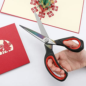 9.5 Inches Black/Red Fabric Scissors All-Purpose Stainless Steel Scissors
