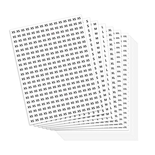 7 Sizes 5400 Pcs Clothing Size Tags Size Tags For Clothing Size Labels