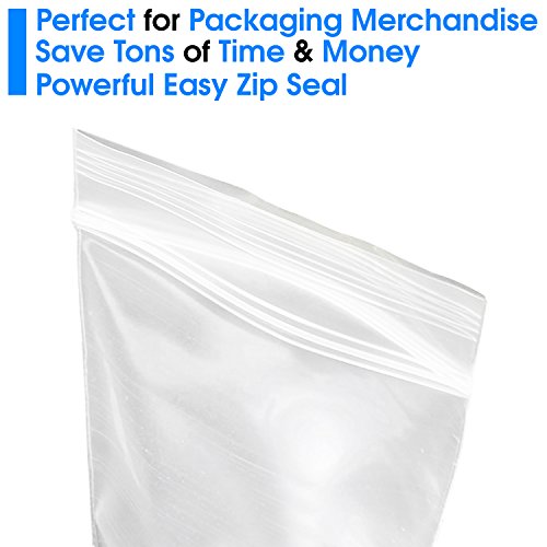 10x12 500 Count Resealable Plastic Bags Poly Bag Packaging Clothes