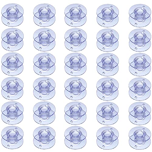 50 Pack Style Sa156 Sewing Machine Bobbins Plastic Bobbins