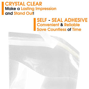 10x13 200 Count Poly Bags For Shirts T Shirt Bags Clear Plastic Bags