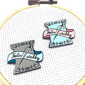 Feeling Stabby Cross Stitch And Magnetic Needle Minder Needle Holder