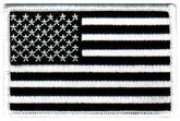 Black & White USA Flag Embroidered Patch America Iron On Patch Military