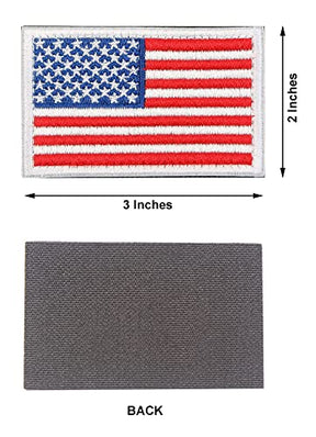 Red White Tactical Patches Of USA Flag With Hook And Loop Army Uniform