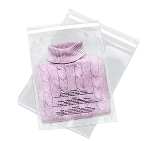 14x20 200 Count Clear Poly Bags T Shirt Plastic Bags