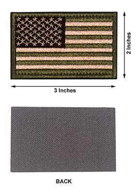 Coyote Green Tactical Patches Of USA Flag With Hook And Loop For Army Uniform