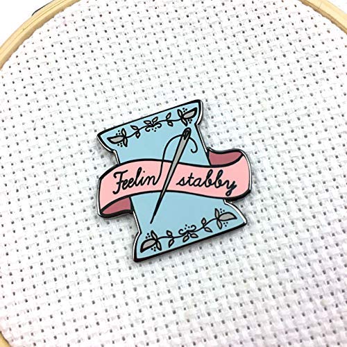 Feeling Stabby Cross Stitch And Magnetic Needle Minder Needle Holder