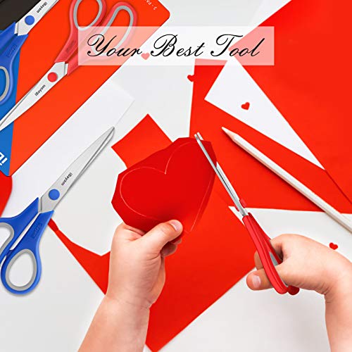 3 Pack Red Black Blue Scissors Sewing Scissors Craft Scissors