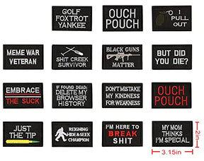 20 Pieces Tactical Military Patch Embroidery Patch Set For Military Uniforms