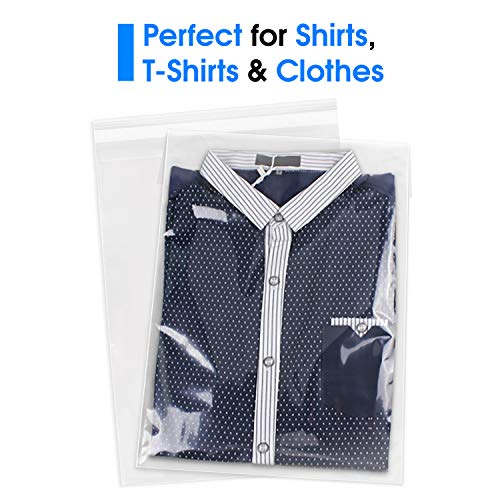 11x14 200 Pack Resealable Plastic Bags Plastic Shirt Bags