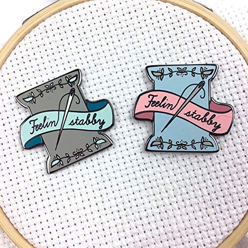 Feeling Stabby Cross Stitch And Magnetic Needle Minder Needle Holder