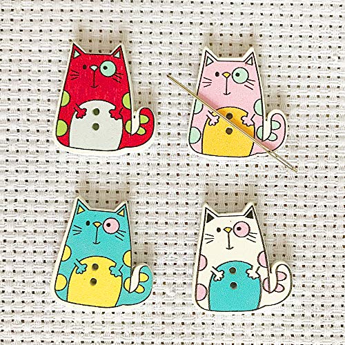 Cute Cat Cross Stitch Needle Minder Needle Keepers Needle Holder