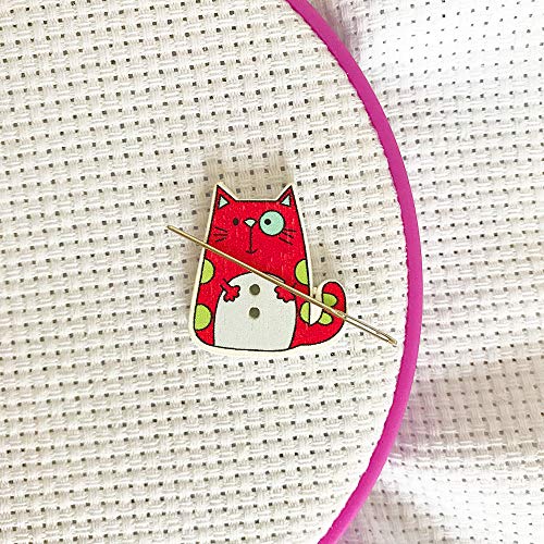 Cute Cat Cross Stitch Needle Minder Needle Keepers Needle Holder