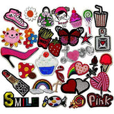 30 Pcs Random Assorted Styles Embroidered Patch Sew On Patch Applique Clothes