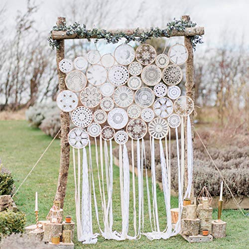 12 Pieces 3 Inch Bamboo Circle Hoops Rings For Embroidery And Cross Stitch