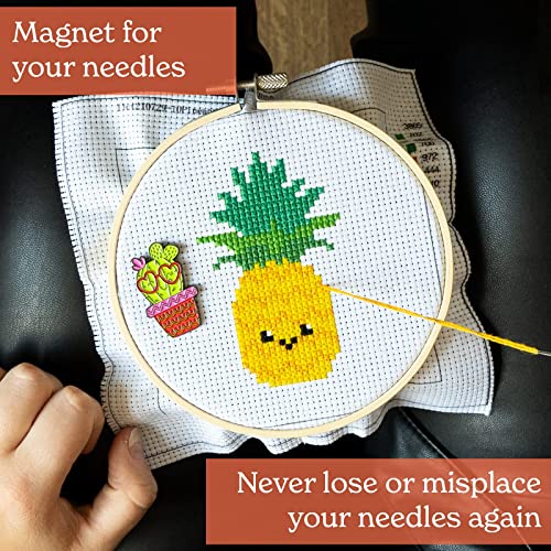 4 Pack Magnetic Needle Minder For Cross Stitch Needle Keepers For Sewing
