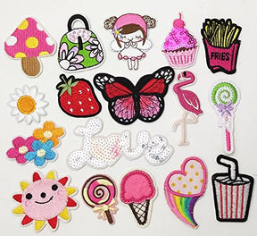 30 Pcs Random Assorted Styles Embroidered Patch Sew On Patch Applique Clothes