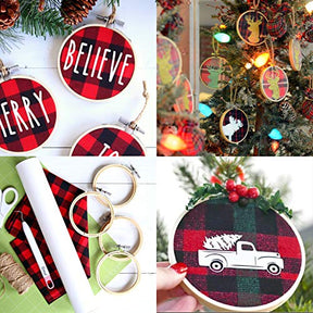 12 Pieces 3 Inch Bamboo Circle Hoops Rings For Embroidery And Cross Stitch