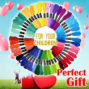 50 Skeins Pack Embroidery Floss Cross Stitch Threads Crafts Floss