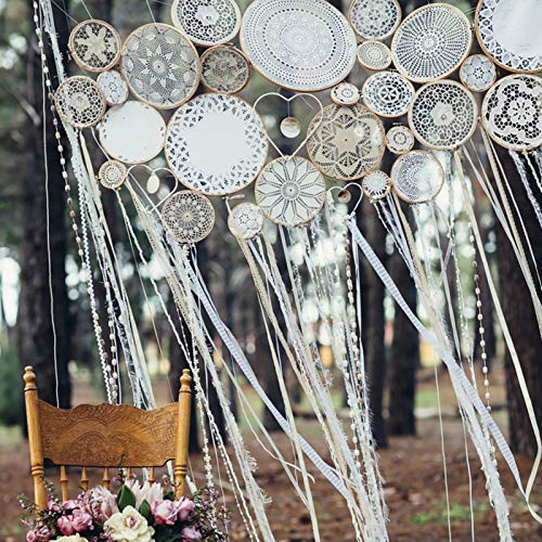 12 Pieces 3 Inch Bamboo Circle Hoops Rings For Embroidery And Cross Stitch