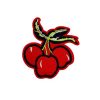 Flavorsome Red Cherries Fruit Embroidery Patch