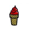 Palatable Strawberry Cone Ice Cream Embroidery Patch