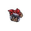 Cute 80's Red Bandanna Puppy Dog Embroidery Patch