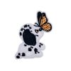 Cute Dalmatian Puppy Dog and Butterfly Embroidery Patch