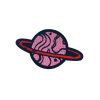 Red and Pink Planet Saturn Embroidery Patch