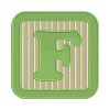 Green Frame Alphabet F Letter Embroidery Design | Alphabet Machine Embroidery Design | Digital Embroidery File