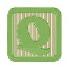 Green Frame Alphabet Q Letter Embroidery Design | PES | DST | EXP | HUS | VP3 | XXX | Digital Embroidery File