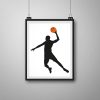 Slam Dunk Basketball Player Silhouette Art