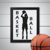 Basketball Player Penalty Shot Silhouette Art