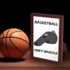 Basketball Referee Grey Whistle Vector Art