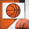 Basketball Turned Right Vector Art