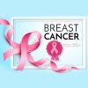 Breast Cancer Ribbon Badge Vector Art