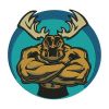 Muscular Moose Embroidery Design