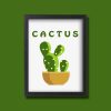 Charming Bunny Ears Cactus Vector Art