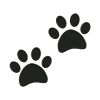 Captivating Panda Paws Silhouette Embroidery Design