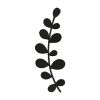 Captivating Plant Stem With Leaves Silhouette Embroidery Design