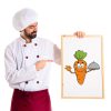 Carrot Serving Cuisine Vector Art