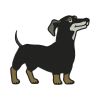Dachshund Embroidery Design | Animal PES Embroidery File | Dog Embroidery Design | Pet Animal Machine Embroidery File