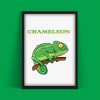 Common Green Chameleon Vector Art