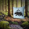Bear and Mountain Silhouette Art
