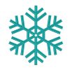 Creative Sea Green Snowflake Embroidery Design