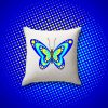 Cyan Colored Butterfly Vector Art