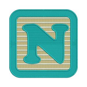 Letter N Embroidery Design
