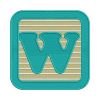 Letter W Embroidery Design