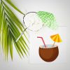 Delectable Coconut Drink Vector Art