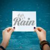 Droplets and Rain Word Vector Art